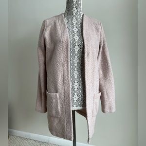 Reitmans soft pale pink cardigan cozy sweater medium